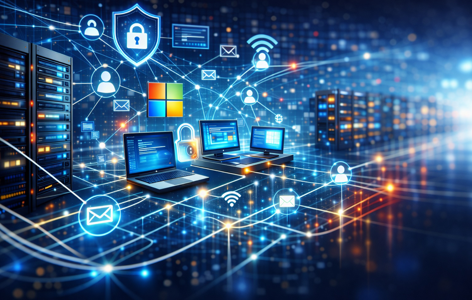 IT-Netzwerk, modern, futuristisch